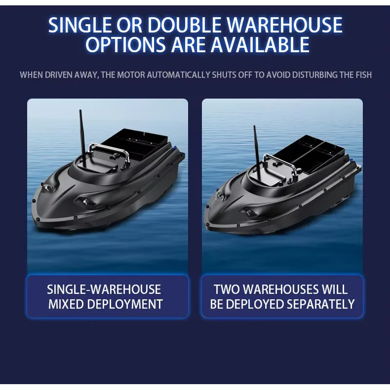 Fishing Boat Gps - 釣り餌ボート 鯉釣り インテリジェントリモコン 自動帰還 魚群探知機付き GPSポイント釣り餌ボート