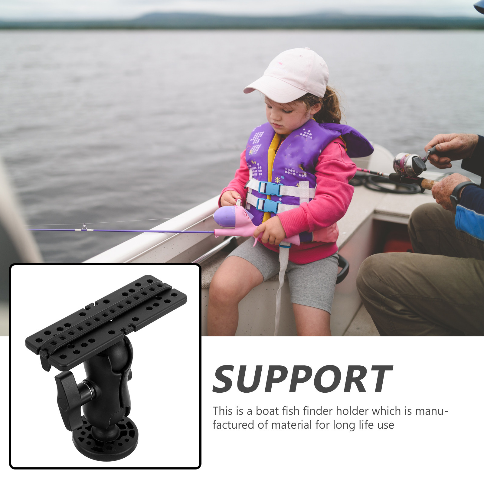 プレミアム魚群探知機マウントブラケット カヤックボートカヌー - Fishing Boat Depth Finder のレビューと価格