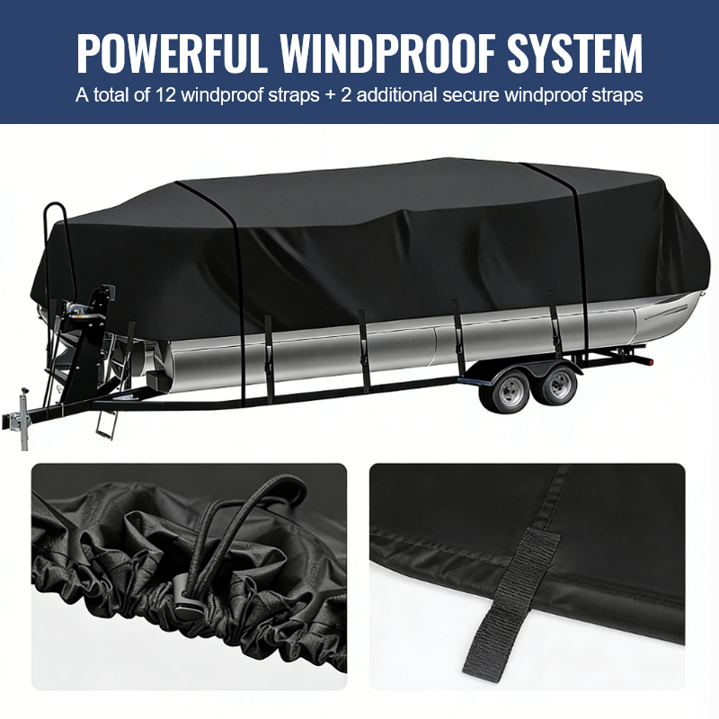 オックスフォード防水ボートカバー軽量防塵抗紫外線ユニバーサル - Fishing Boat Cover のレビューと価格